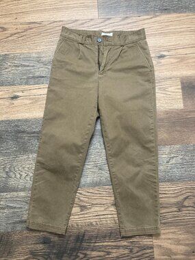 I Love Ugly Men's Chino Pants Khaki Brown Cropped Tapered Fit 30W L24